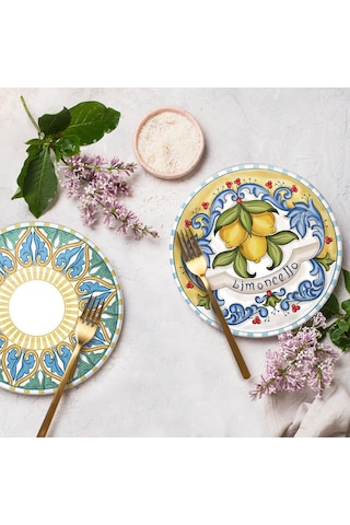The Mia Limoncello Pasta Tabağı 6lı Set - 19 Cm
