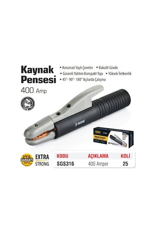 Sgs Kaynak Pensesi Bakalit 400 Amper Sgs316