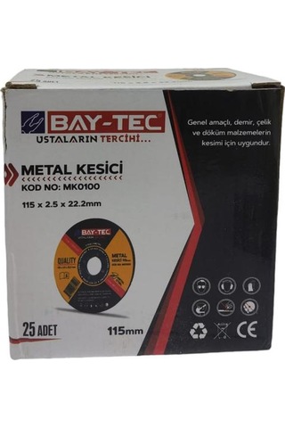 Baytec Metal Kesici Mk0100 115x2.5x22mm 25 Adet