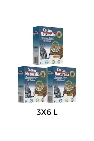 Cattus Naturalia Ceviz Kabuğundan Yapılmış Doğal Kedi Kumu 3 x 6 L