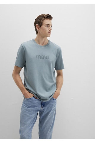 Mavi - Mavi Logo Baskılı Mavi Tişört 0612936-70118 Mavi