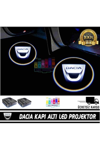 Dacia Araçlar İçin Pilli Yapıştırmalı Kapı Altı Led Logo N11.10637