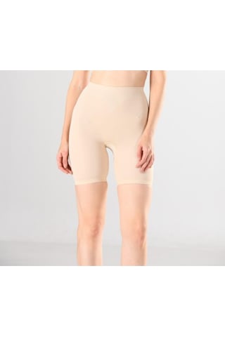 Nacar Store Kadın 1 Beden Küçülten Uzun Paçalı Şort Slikon Korse Ten