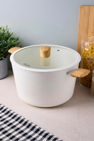 Danish Cook Beige İndüksiyon Tabanlı Ekstra Derin Tencere 26x17 Cm Diğer