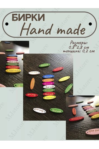Mjstore139 El Yapımı Renkli Ahşap Etiketler, 25 Adet 172972011