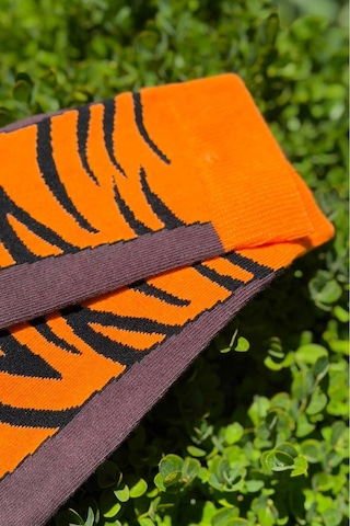 Lousocks Unisex Kaplan Pençe Desenli Soket Çorap Kahverengi