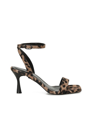 Butigo 25s-006 5fx Leopar Kadın Topuklu Sandalet 000000000102043213 Kahverengi