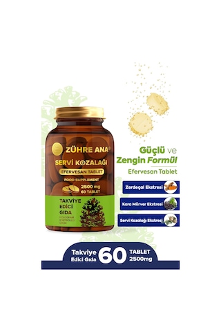 Zühre Ana Servi Kozalağı Efervesan Tablet 2500 MG  60 Adet