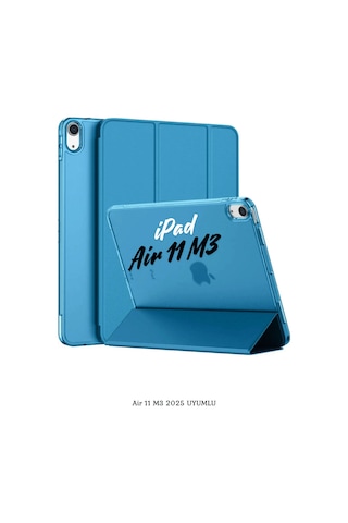 Apple Uyumlu iPad Air 11 2025 M3 Çip Katlanabilir Standlı Smart Cover Fuchsia Tablet Kılıfı Kapaklı Kılıf