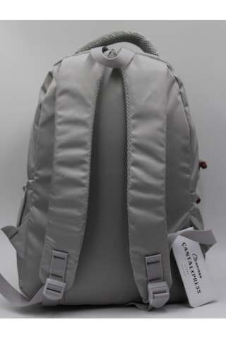 Suya Dayanıklı Özel Bts Kumaş Unisex Okul Sırt Çantası Gri Gri Gri