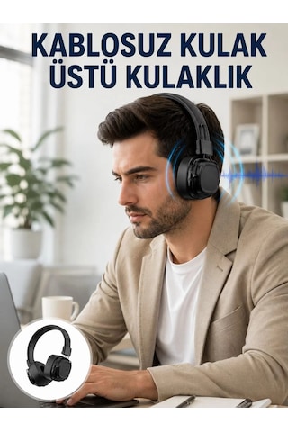 Uzun Süreli Rahat Kullanım İçin Kablosuz Bluetooth Kulaklık Yeni Nesil 1