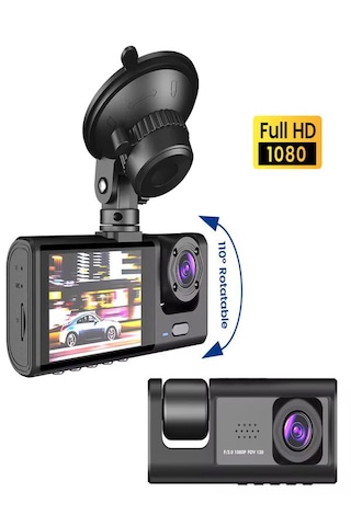 Wi-fi 1080p Hd 2 İnch Süper Ekranlı Araç Kamerası 150mah Araba Güvenlik Kamerası 12-24v