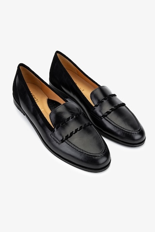 Valmenti Kadın Hakiki Deri Siyah Loafer Ayakkabı 611 H10046-b12 Bn Ayk Sk25-26 Black/black Siyah
