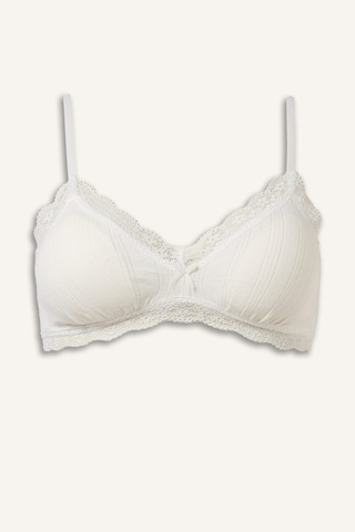 Defacto Dantel Detaylı Çıkarılabilir Kap Çıkarılabilir Pedli Balensiz Açık Pembe Bralet G7762ax26auwt16 Beyaz-wt16
