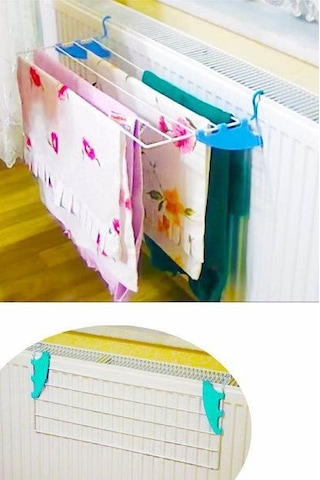 Kurufer Kalorifer Kurutma Askısı 60 CM 5 Telli Beyaz - Mavi