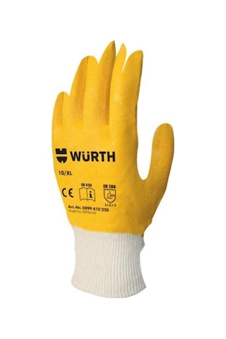 Würth Iş Güvenliği Eldiveni Kalın Nitril Sarı No:9/l 1 Çift