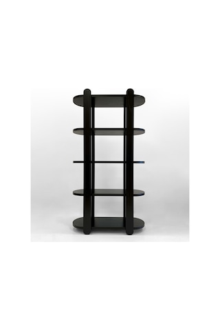 Noir Geniş Kitaplık, Mobilya, Ahşap Raf, Modern Raf Ünitesi Siyah