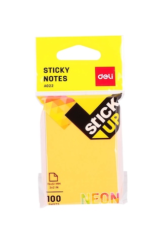 Deli Sticky Notes Yapışkanlı Not Kağıdı 76x51 Mm Neon 100 Sayfa A02202