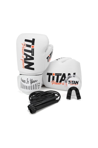 Titan Sport Model 3 Beyaz Boks Eldiveni+dişlik Seti+atlama İpi Çok Renkli