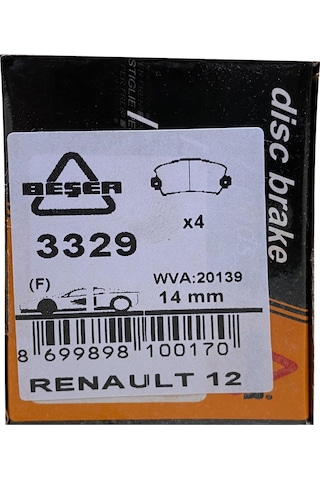 Renault12 -Toros Ön Fren Balatası