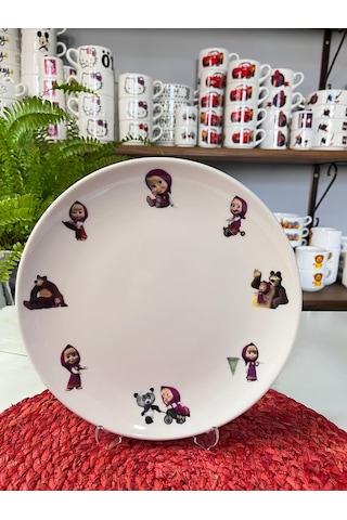 5 Parça Maşa ve Koca Ayı Model Çocuk Yemek Takımı Beslenme Seti Çok Renkli