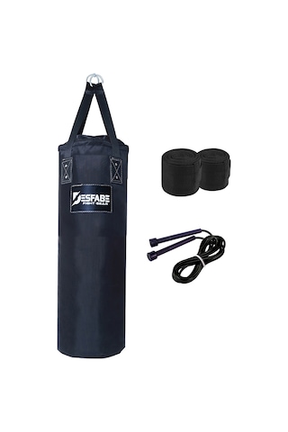 Desfabe PDS 80x25Cm Kolonlu Kum Torba+Bandaj+Atlama İpi Siyah