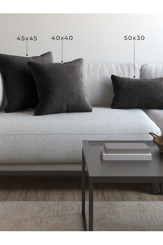 Br Demor Home Soft Series Duman Grisi Kırlent, Yastık Kılıfı Duman Grisi