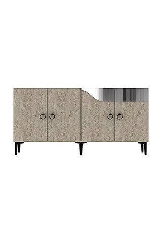 Ka1514 Gama Konsol Ve Tv Sehpası 150cm Beyaz-traverten-silver