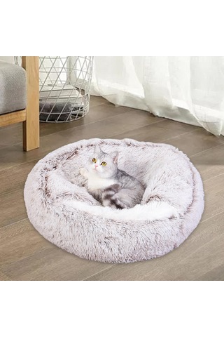 Suntek Yuvarlak Kedi Yatağı Sıcak Rahat Pet Hayvan Evi 50cm-gri