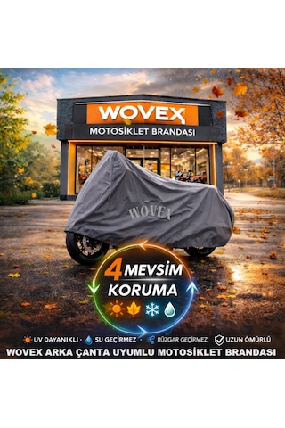 Victory Cosy Arka Çanta Uyumlu Motosiklet Brandası Su Geçirmez Branda,örtü,gri