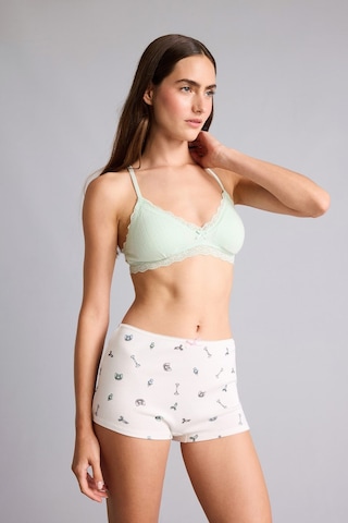 Defacto Pamuklu Dantel Detaylı Ribana Açık Pembe Boxer G6447ax26smpn648 Pembe-pn648