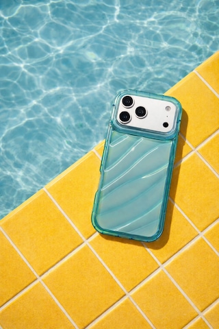 Apple Uyumlu iPhone 17 Pro Max Telefon Kılıfı Kamera Çıkıntılı Kabartmalı Parlak Desenli Darbe Emici Silikon Kılıf Yeşil