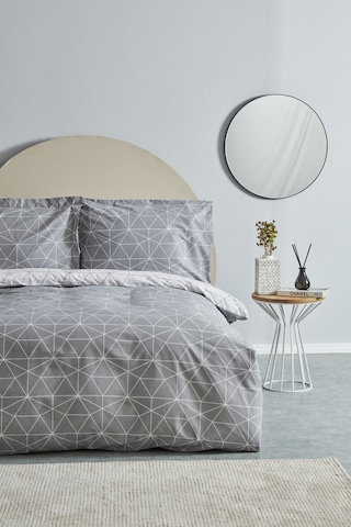 Karaca Home Colby Gri %100 Pamuk Çift Kişilik Nevresim Takımı 200.22.08.0030 Gri