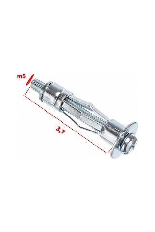 Çelik Alçıpan Ve Boşluk Dübel Frt Tuğla Duvar Bims Paraşüt Dübeli 5x37 Metal 5 Adet