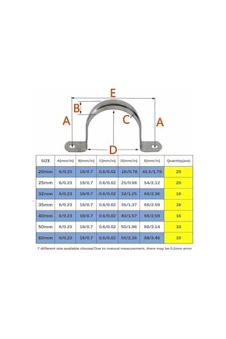 Kule Hortum Kelepçesi 304 Paslanmaz Çelik 2 Parça 32mm B Diğer