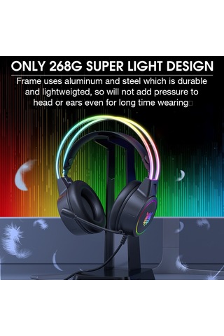 Teltree X15 Pro Oyun Kulaklığı - 50mm Ses Sürücü, Rgb Aydınlatma, Mikrofonlu