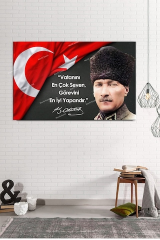 Atatürk Kanvas Tablo Resmi Kurumlara Uygun