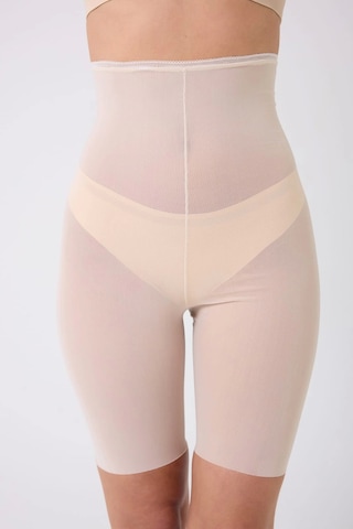 Freshness 0007 Lazer Kesim Tül Yüksek Bel Şort Korse Ten