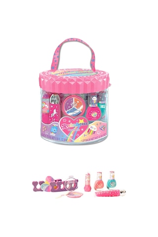 Sparkle Rainbow Taşınabilir Kozmetik Seti: Minik Güzellik Uzmanlarının Yeni Favorisi