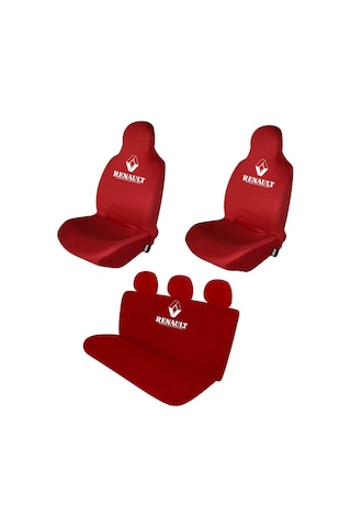 Renault Oto Koltuk Kılıfı Koruyucu Penye Servis Kılıfı Kırmızı