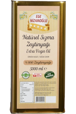 Ege Nizamoğlu Naturel Sızma Zeytinyağı 5 L