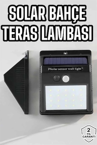 Mey İthalat Güneş Enerjili Bahçe Lambası Solar Gece Aydınlatma Sensörlü Lamba 65346699