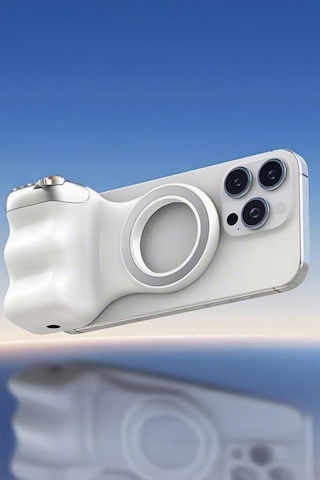 Thentech Magsafe Uyumlu Manyetik Telefon Tutucu Bluetooth Uzaktan Kumanda Deklansor Foto Cekim Aparati Beyaz