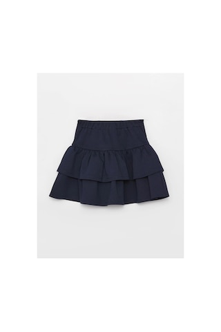 LC Waikiki Lcw Kids Yeni Sezon Beli Lastikli Katkat Kız Çocuk Etek Dark Navy