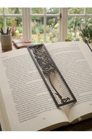 Lunoart Özel Seri Besmele Metal Kitap Ayracı - Siyah Ve Gold Renk Alternatifleri