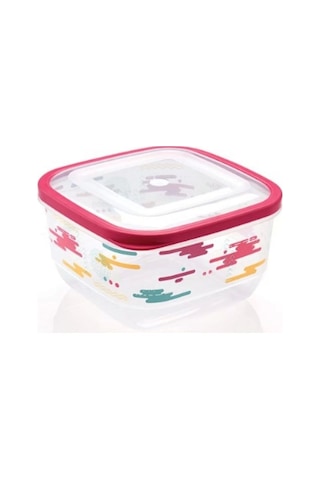 Üçsan 899 Trend Kare Saklama Kabı 3.6 L 22x22 CM Çok Renkli