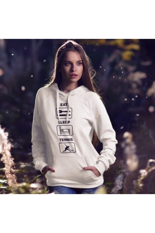 Pisa Art Unisex Beyaz Kapüşonlu Sweatshirt Hrmsw1007 Beyaz