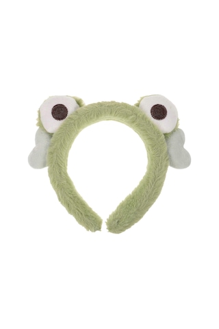 Karikatür Makyaj Saç Bandı Peluş Yüz Yıkama Saç Bandı Sevimli Kurbağa Saç Bandı Yüz Yıkama Saç Bandıyeşil Çok Renkli