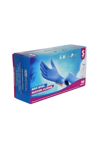 Pudrasız Mi Nitril Eldiven Küçük Boy S 100 Lü Paket