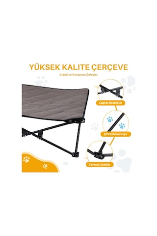 Kingcamp Pets Sedum L Katlanır Köpek Yatağı Siyah